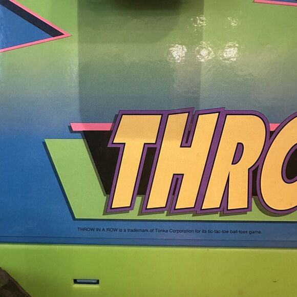 Vintage 90s Throw in a Row Game 1992 Neon Tic Tac Toe Ball Toss Works + Box RARE - Picture 7 of 8